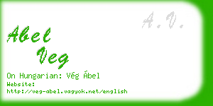 abel veg business card